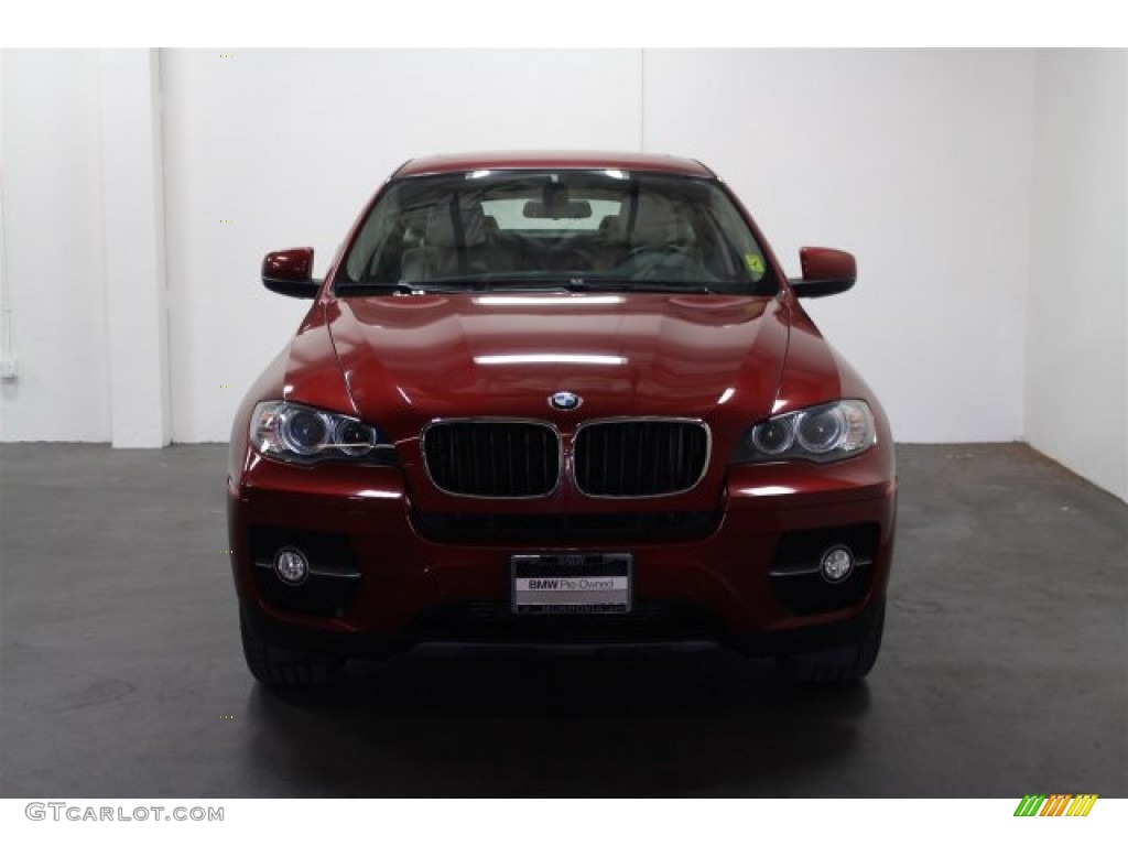 2011 X6 xDrive35i - Vermillion Red Metallic / Sand Beige photo #7