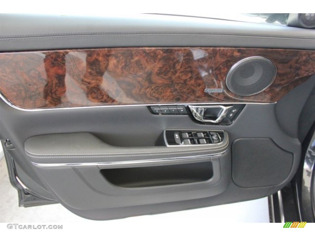 2015 Jaguar XJ XJL Supercharged Jet/Jet Door Panel Photo #105579225