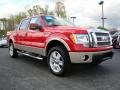 2009 Bright Red Ford F150 Lariat SuperCrew 4x4  photo #1