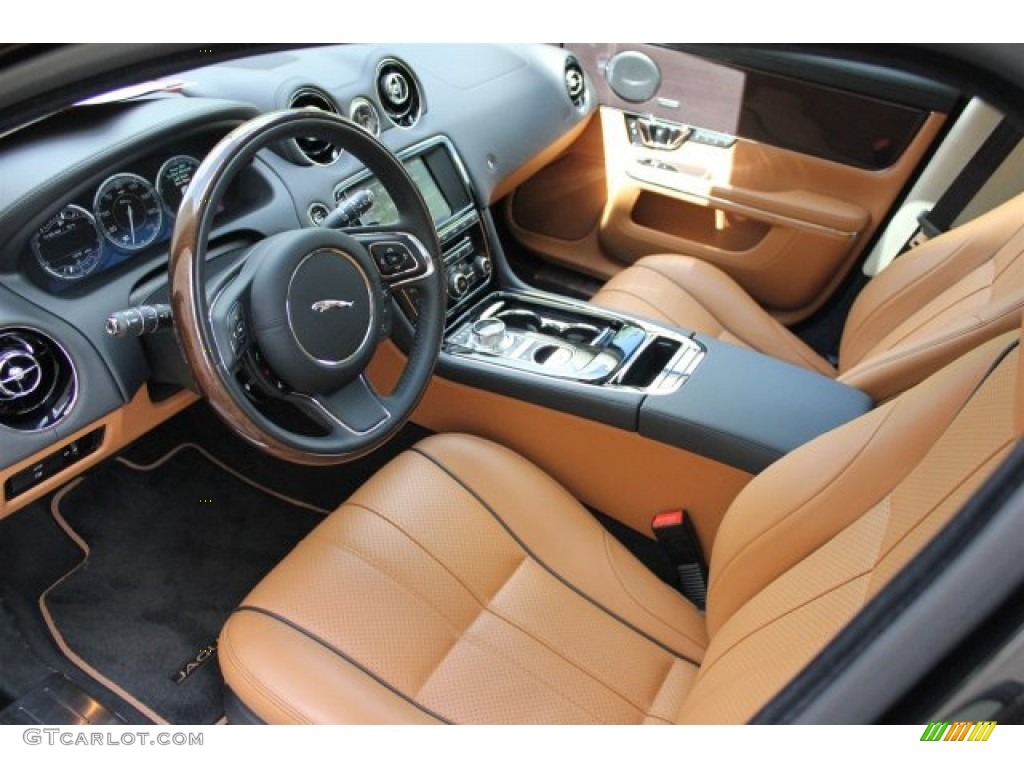 London Tan/Jet Interior 2015 Jaguar XJ XJL Supercharged Photo #105580254