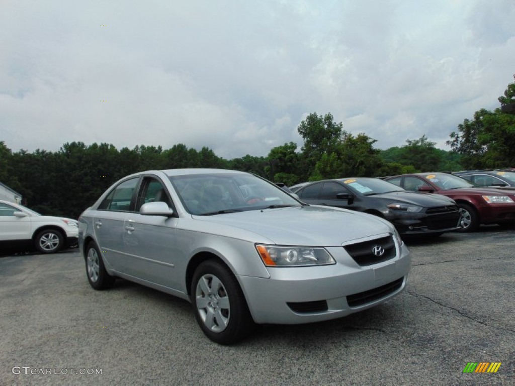 Bright Silver 2008 Hyundai Sonata GLS Exterior Photo #105580280