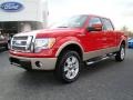 2009 Bright Red Ford F150 Lariat SuperCrew 4x4  photo #6