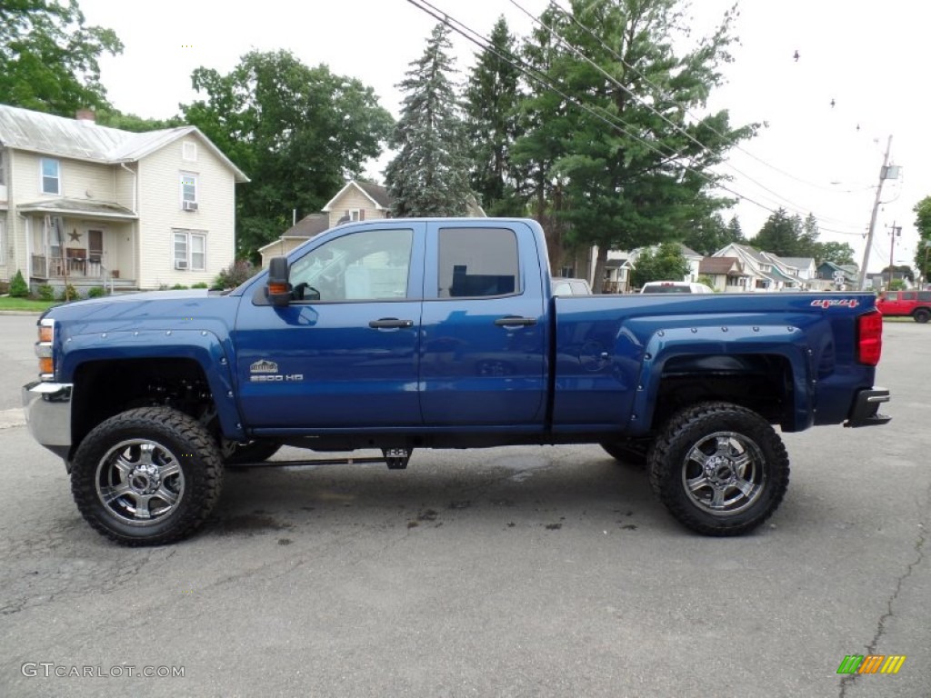 Deep Ocean Blue Metallic 2015 Chevrolet Silverado 2500HD WT Double Cab 4x4 Exterior Photo #105581208