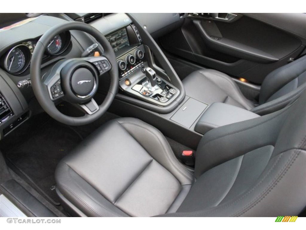 Jet Interior 2015 Jaguar F-TYPE V8 S Convertible Photo #105581220