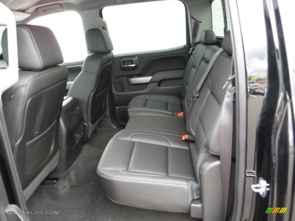 Jet Black Interior 2015 Chevrolet Silverado 1500 LTZ Crew Cab 4x4 Photo #105581685