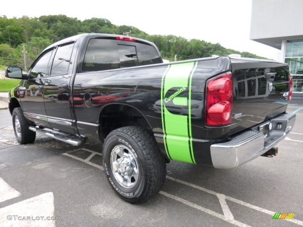 2008 Ram 2500 Laramie Quad Cab 4x4 - Brilliant Black Crystal Pearl / Medium Slate Gray photo #2