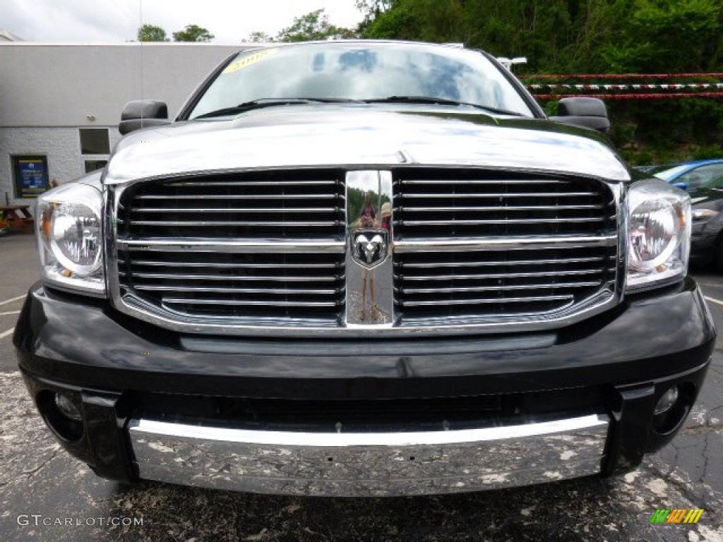 2008 Ram 2500 Laramie Quad Cab 4x4 - Brilliant Black Crystal Pearl / Medium Slate Gray photo #8