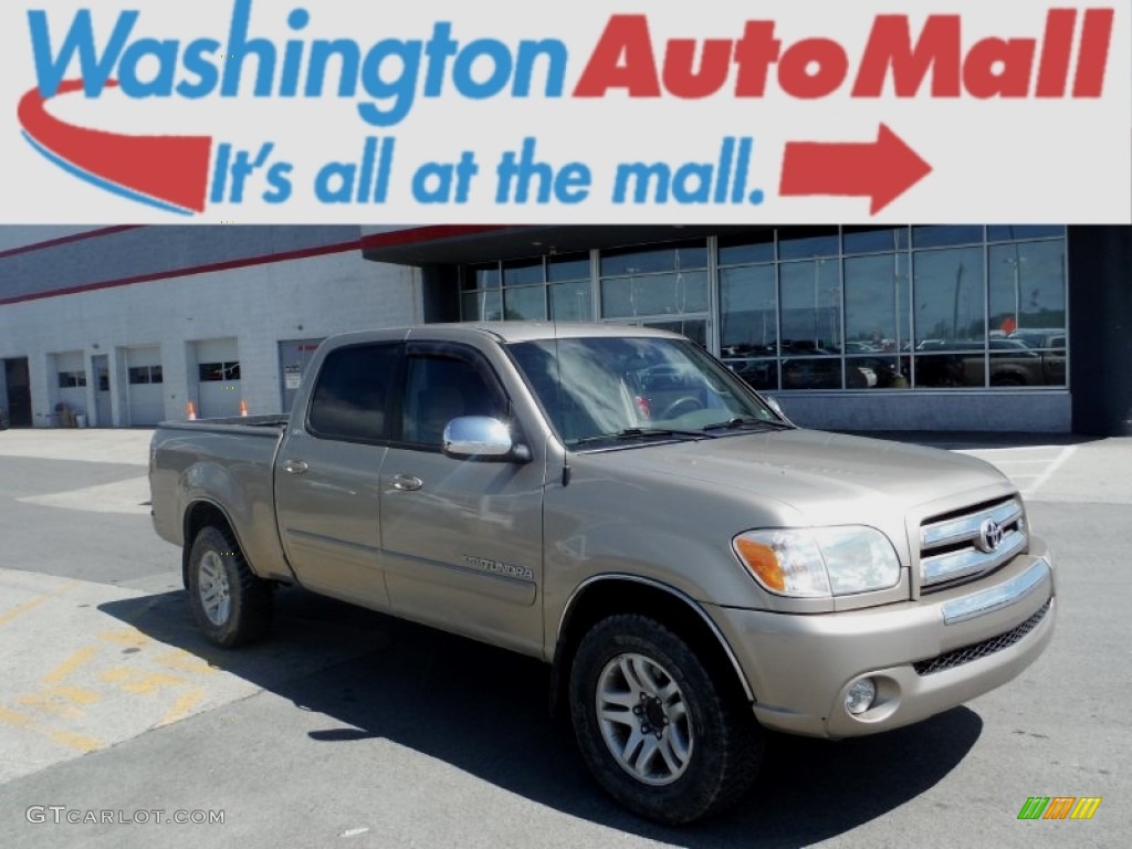 2005 Tundra SR5 Double Cab 4x4 - Desert Sand Mica / Taupe photo #1