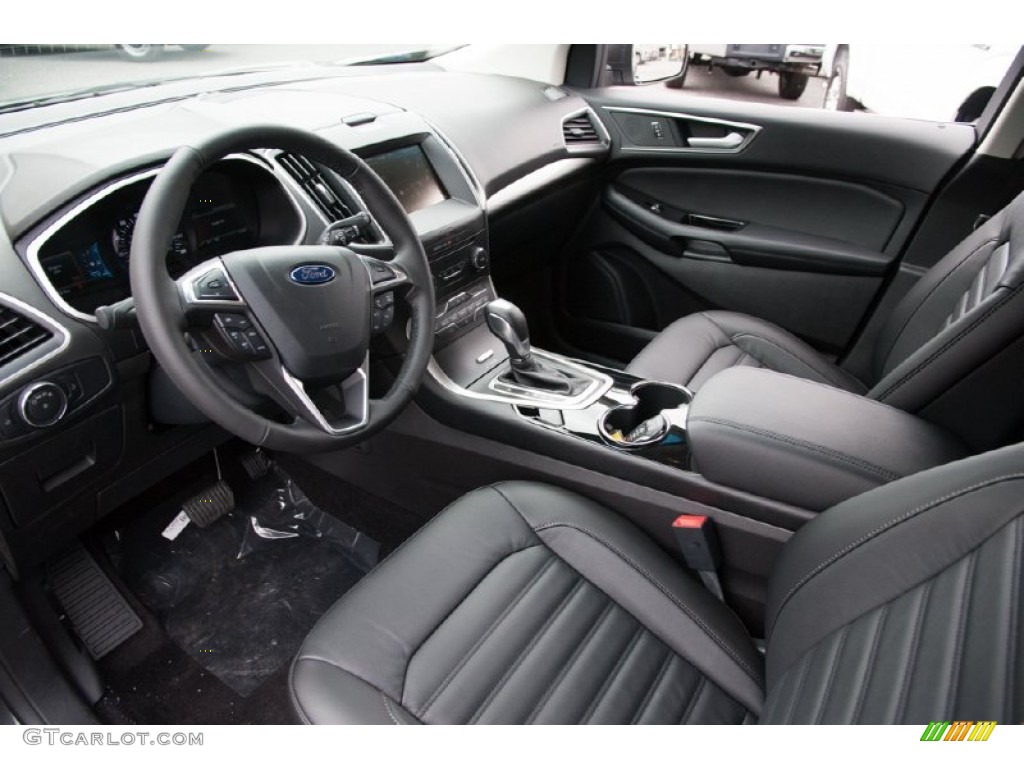 Ebony Interior 2015 Ford Edge SEL AWD Photo #105595356