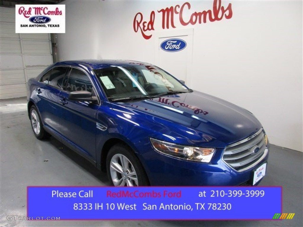 2015 Taurus SE - Deep Impact Blue Metallic / Dune photo #1