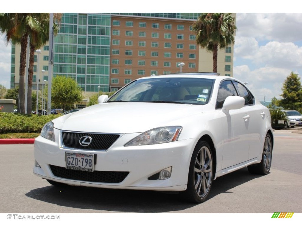 2008 IS 250 - Starfire White Pearl / Cashmere Beige photo #2