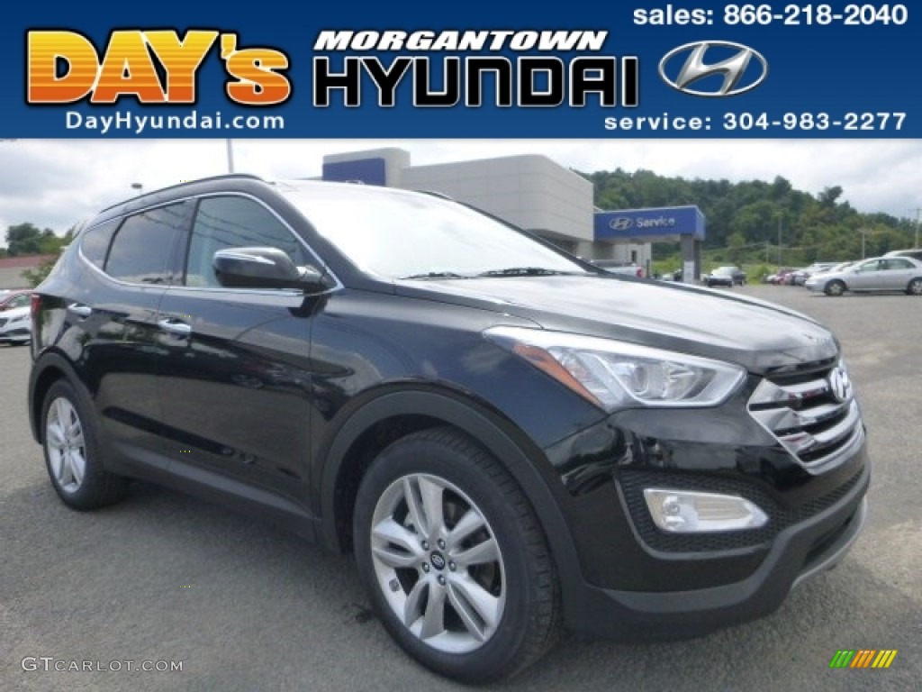 2016 Santa Fe Sport 2.0T AWD - Twilight Black / Beige photo #1