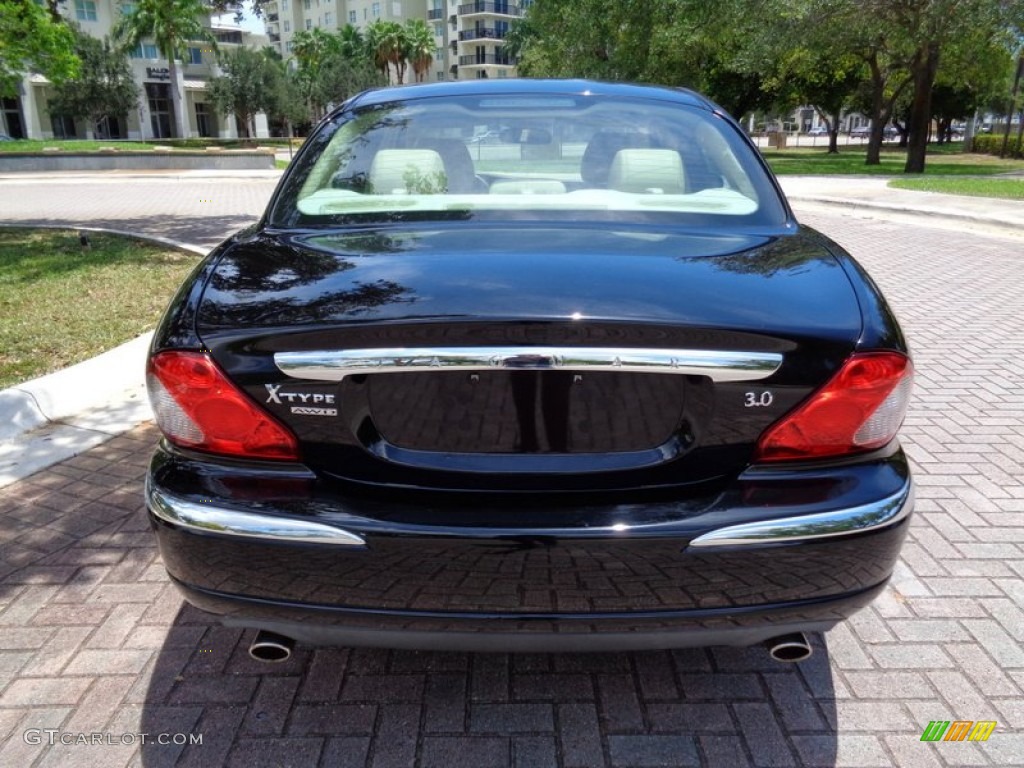 2008 X-Type 3.0 Sedan - Ebony Black / Champagne photo #7