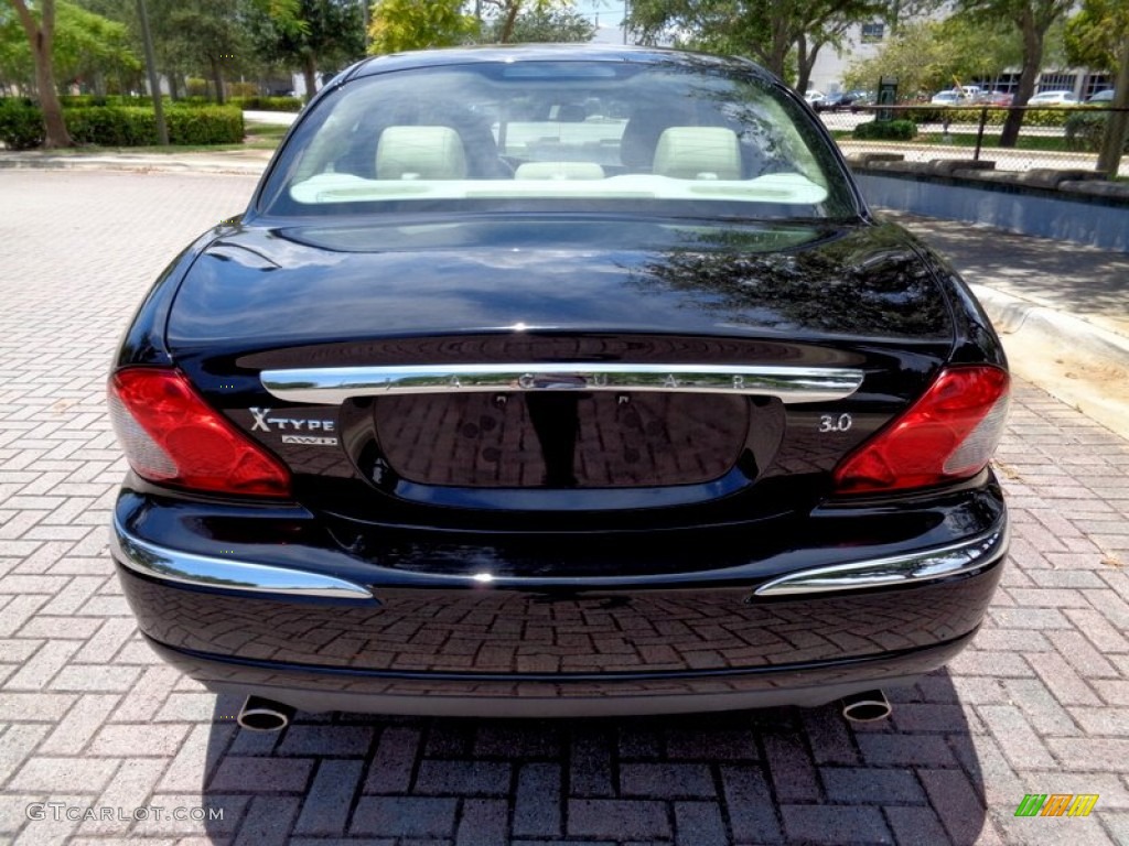 2008 X-Type 3.0 Sedan - Ebony Black / Champagne photo #48