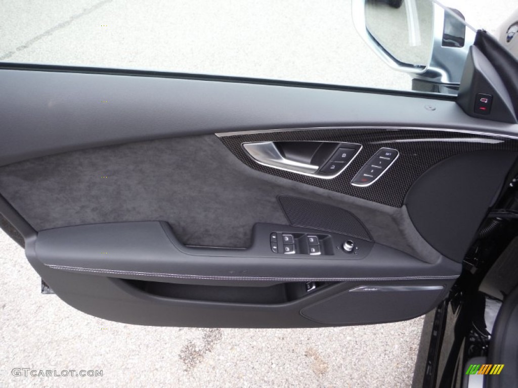 2016 Audi S7 4.0 TFSI quattro Black w/Diamond Stitching Door Panel Photo #105601587