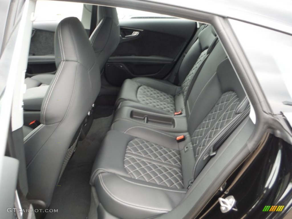 Black w/Diamond Stitching Interior 2016 Audi S7 4.0 TFSI quattro Photo #105601752