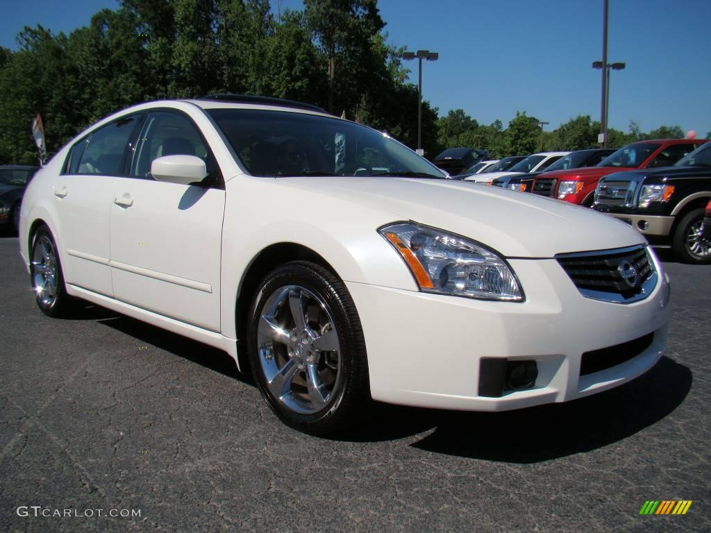 2007 Maxima 3.5 SL - Winter Frost Pearl / Cafe Latte photo #1