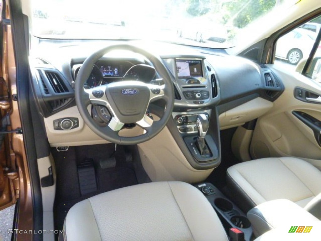 Medium Stone Interior 2014 Ford Transit Connect Titanium Wagon Photo #105611935
