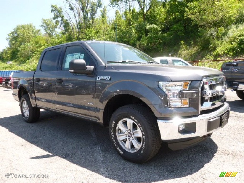 2015 F150 XLT SuperCrew 4x4 - Magnetic Metallic / Medium Earth Gray photo #1