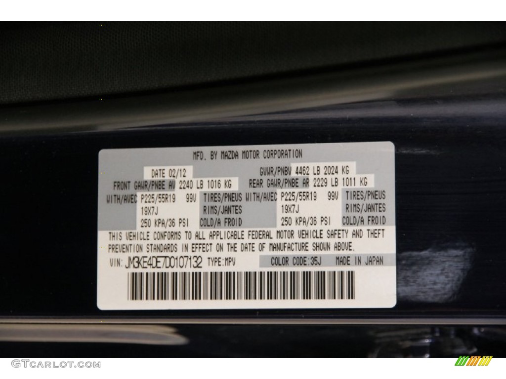 2013 CX-5 Grand Touring AWD - Stormy Blue Mica / Black photo #15