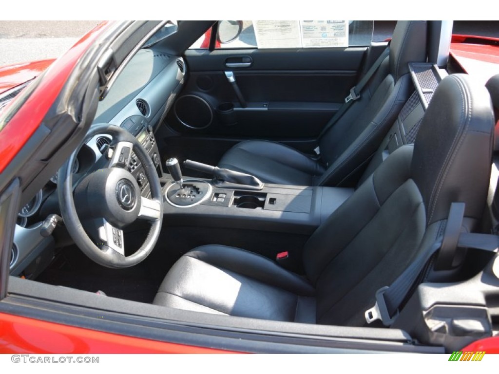 Black Interior 2007 Mazda MX-5 Miata Grand Touring Roadster Photo #105617089
