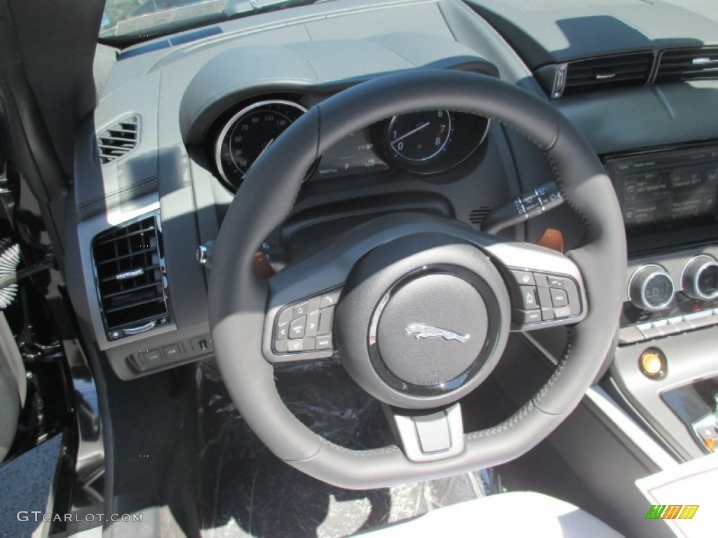 2016 Jaguar F-TYPE S AWD Convertible Ivory Steering Wheel Photo #105618913