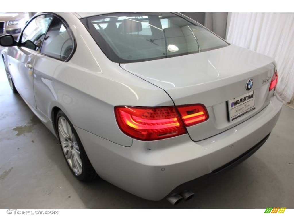 2011 3 Series 328i Coupe - Titanium Silver Metallic / Coral Red/Black Dakota Leather photo #7