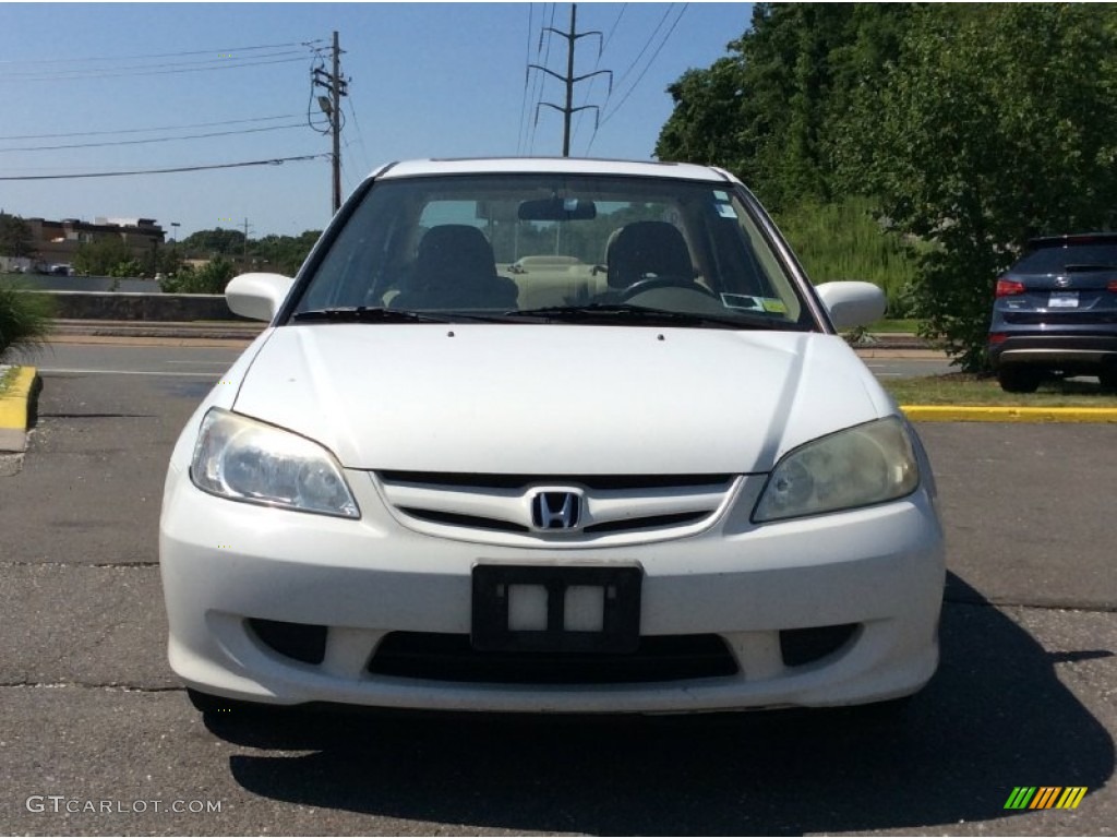 2004 Civic EX Sedan - Taffeta White / Ivory Beige photo #2