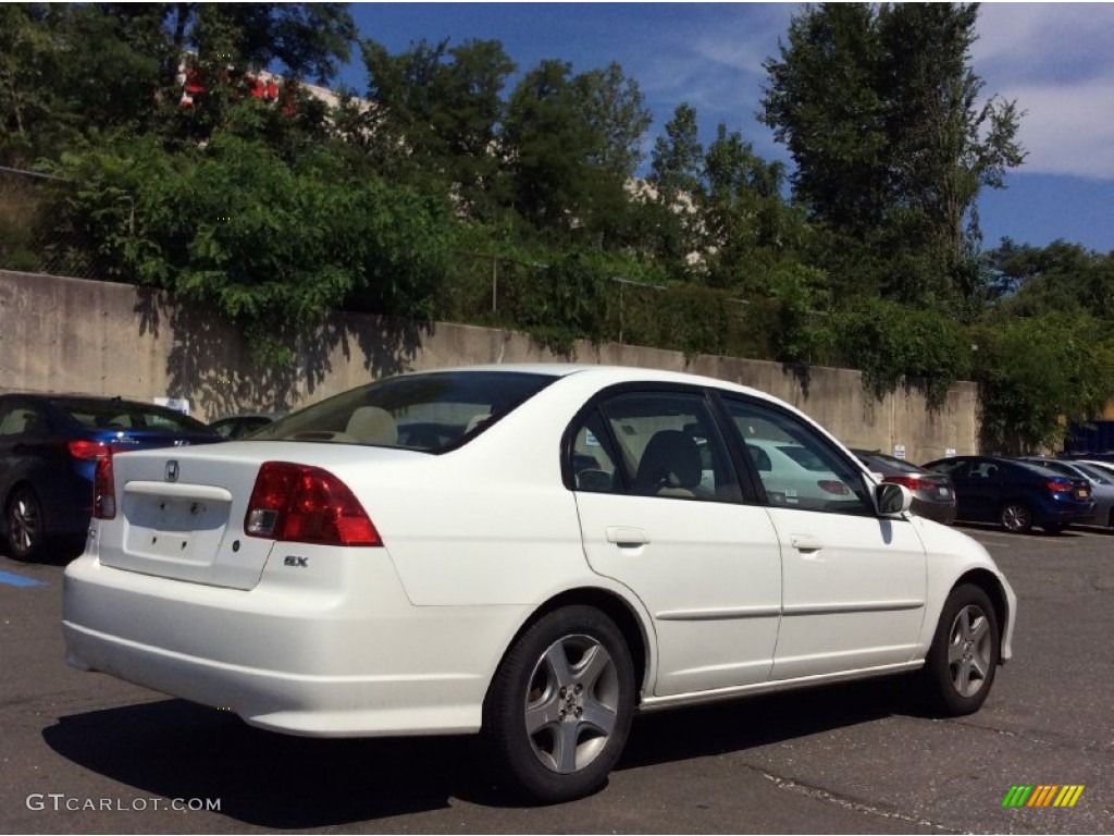 2004 Civic EX Sedan - Taffeta White / Ivory Beige photo #4