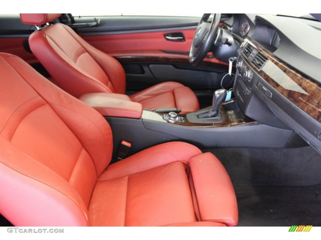 2011 3 Series 328i Coupe - Titanium Silver Metallic / Coral Red/Black Dakota Leather photo #43