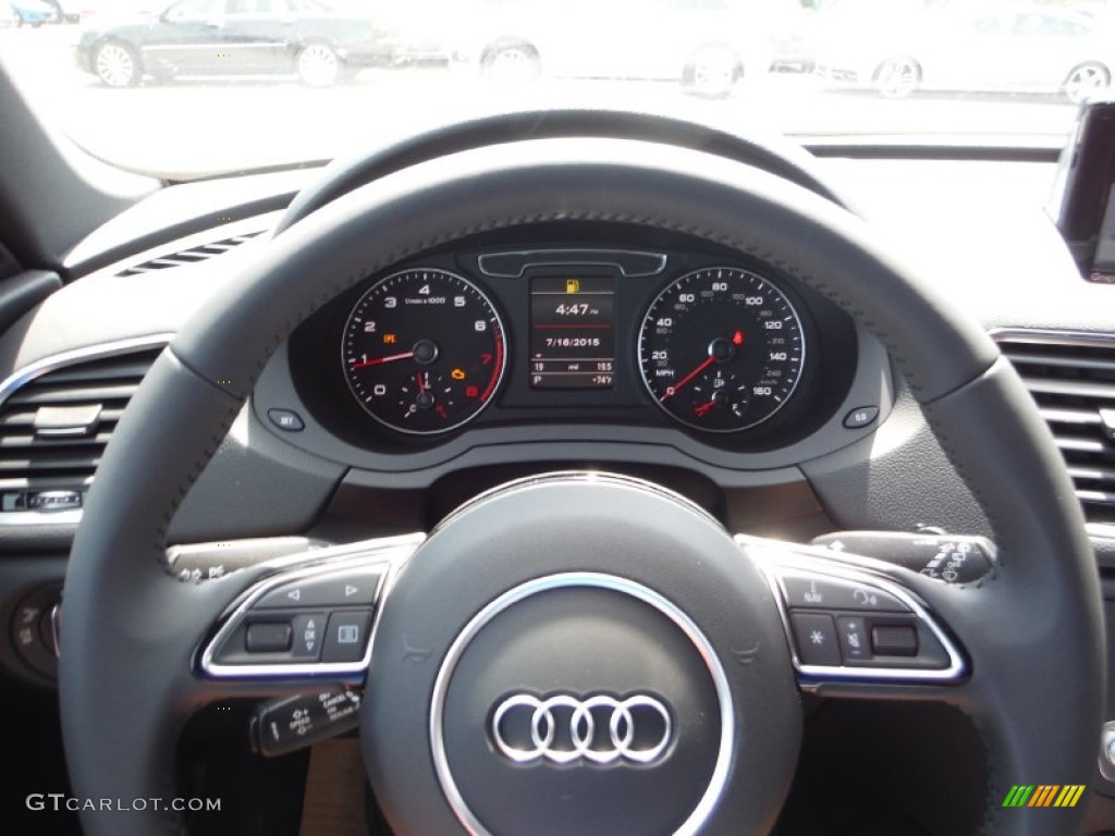 2016 Audi Q3 2.0 TSFI Prestige quattro Chestnut Brown Steering Wheel Photo #105622166