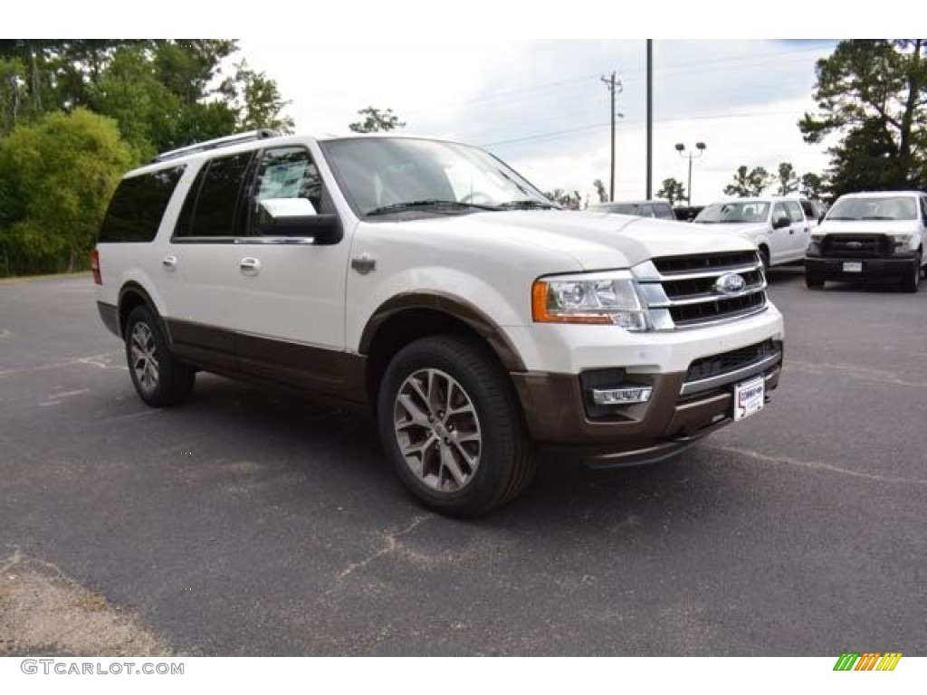 White Platinum Metallic Tri-Coat 2015 Ford Expedition EL King Ranch 4x4 Exterior Photo #105622639