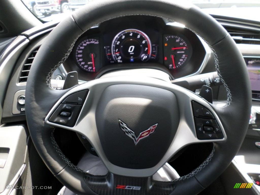 2016 Chevrolet Corvette Z06 Coupe Jet Black Steering Wheel Photo #105623098