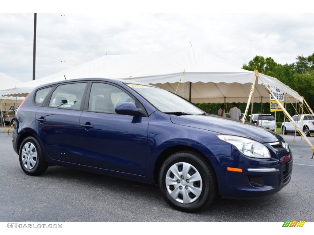 2011 Elantra Touring GLS - Vivid Blue / Beige photo #1