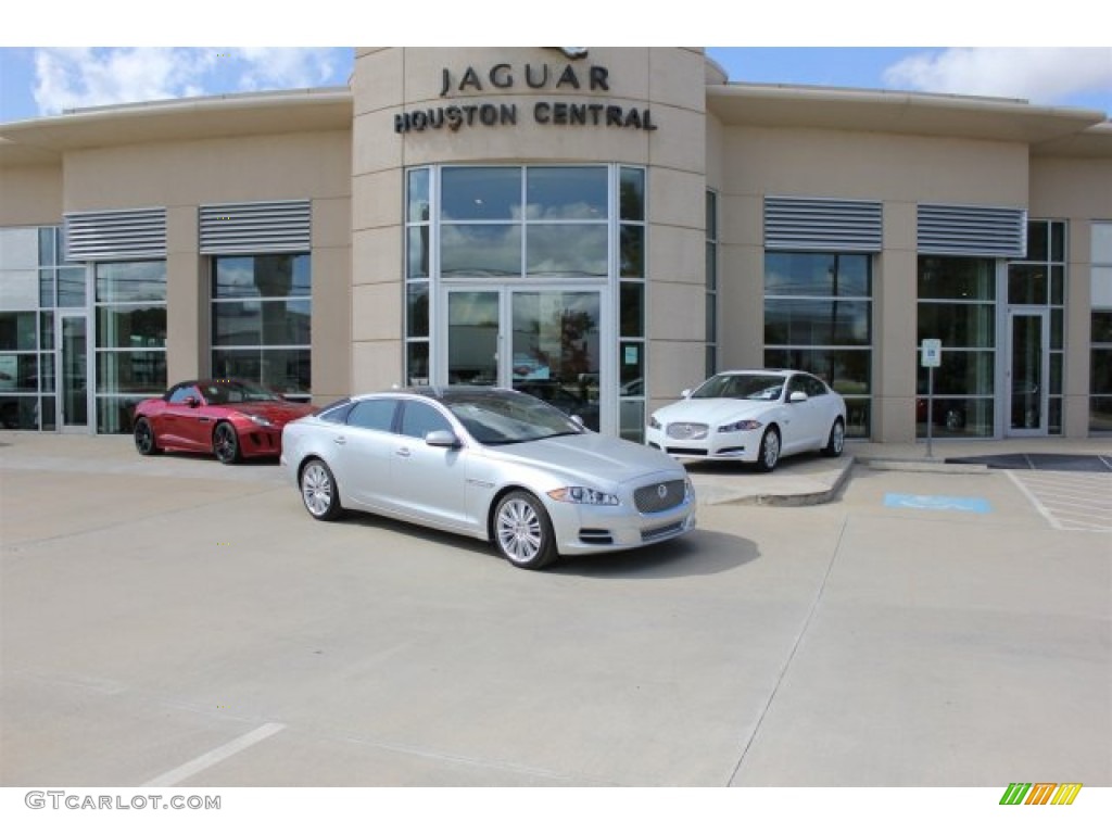 2015 XJ XJL Portfolio - Rhodium Silver Metallic / Jet/Jet photo #1