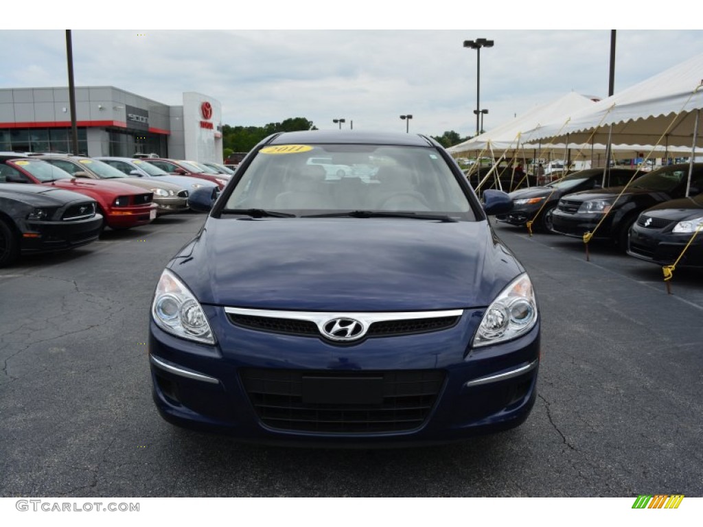 2011 Elantra Touring GLS - Vivid Blue / Beige photo #25