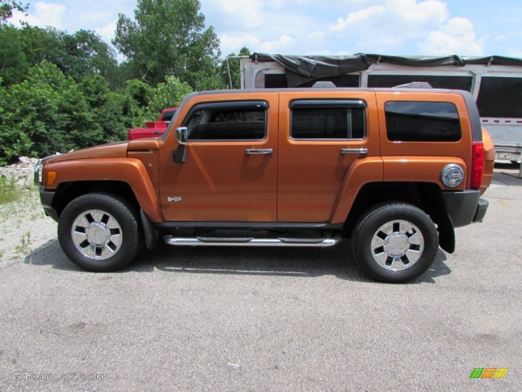 2007 H3  - Desert Orange Metallic / Ebony Black/Morocco photo #1