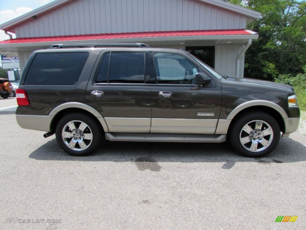 2008 Expedition Eddie Bauer 4x4 - Stone Green Metallic / Charcoal Black/Camel photo #2