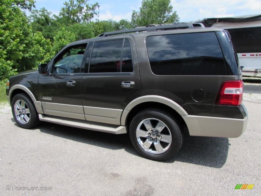 2008 Expedition Eddie Bauer 4x4 - Stone Green Metallic / Charcoal Black/Camel photo #5