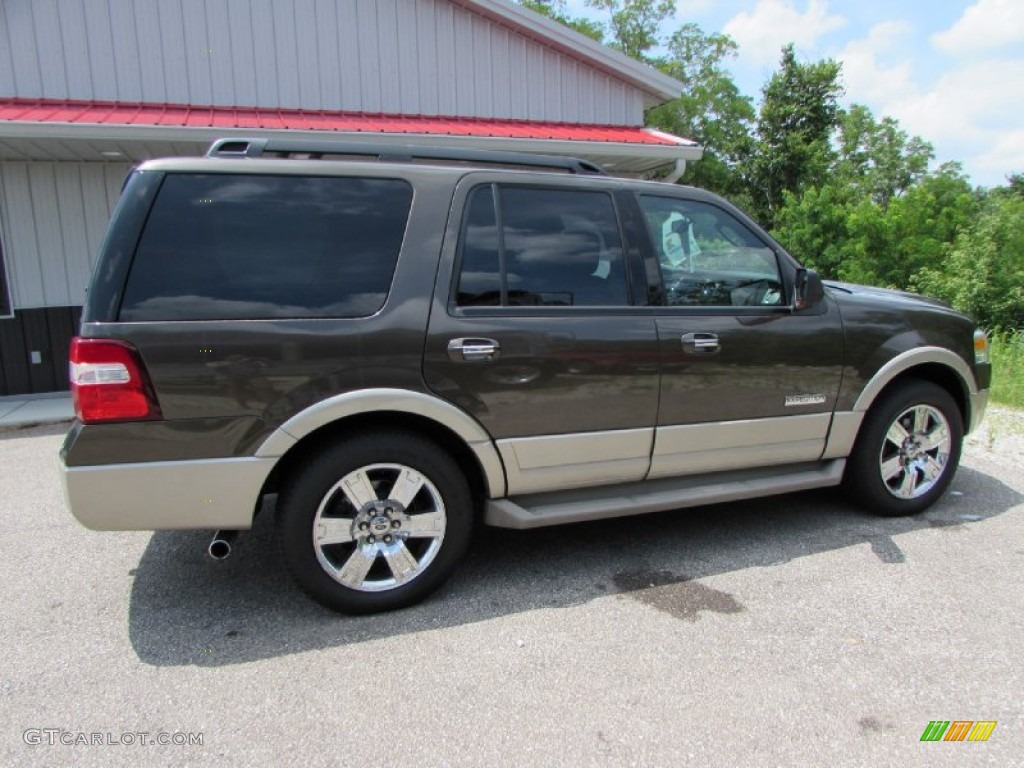 2008 Expedition Eddie Bauer 4x4 - Stone Green Metallic / Charcoal Black/Camel photo #6