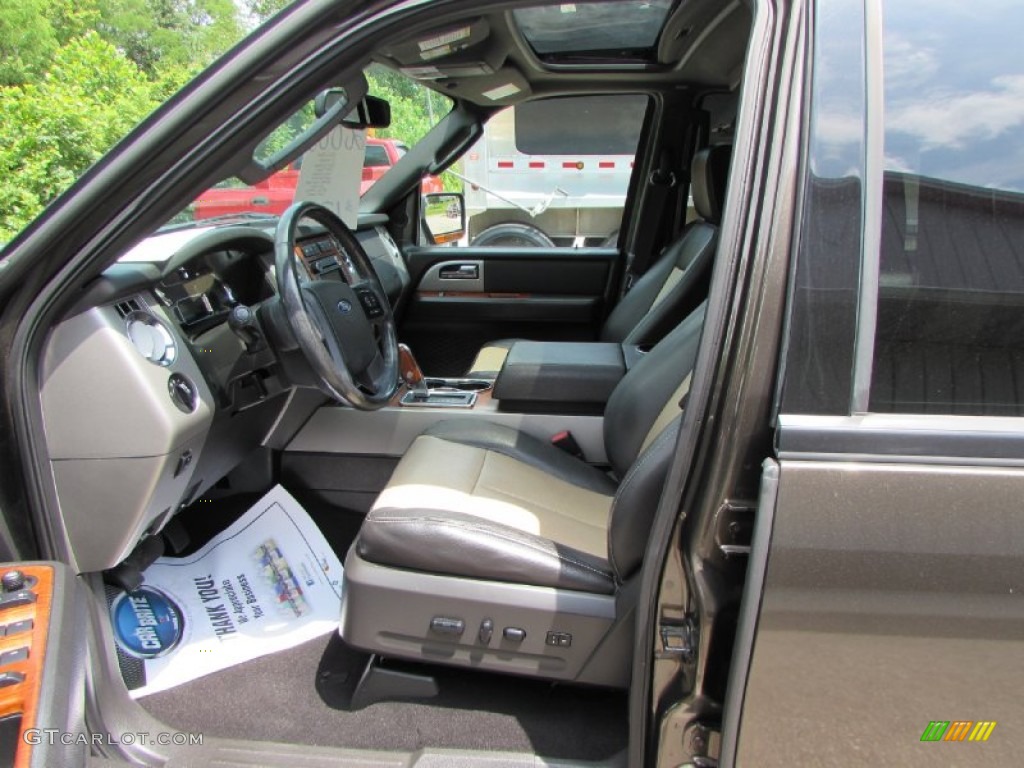 2008 Expedition Eddie Bauer 4x4 - Stone Green Metallic / Charcoal Black/Camel photo #35