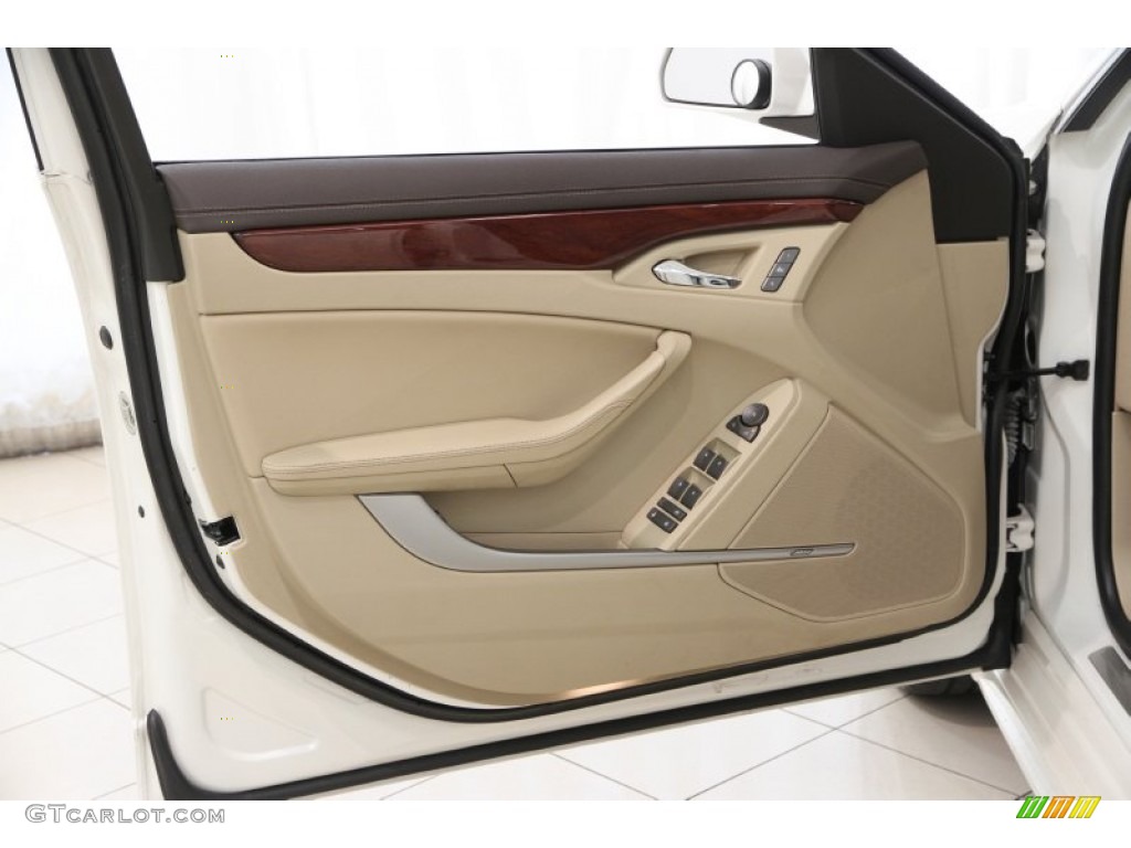 2012 Cadillac CTS 4 3.6 AWD Sedan Cashmere/Cocoa Door Panel Photo #105627370