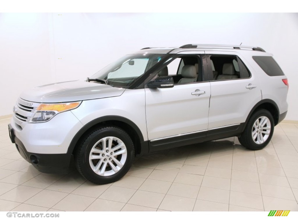 2012 Explorer XLT 4WD - Ingot Silver Metallic / Medium Light Stone photo #3