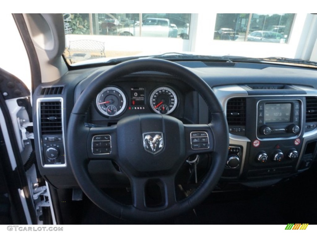 2015 1500 Big Horn Quad Cab - Bright White / Black/Diesel Gray photo #10