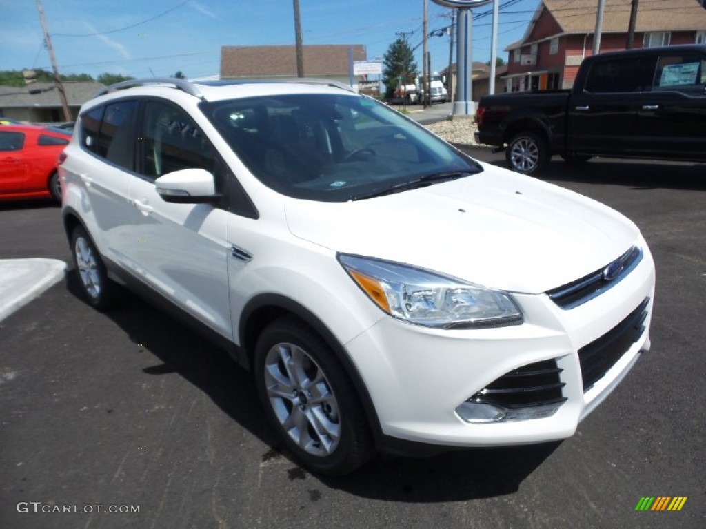 White Platinum Metallic 2016 Ford Escape Titanium 4WD Exterior Photo #105640086