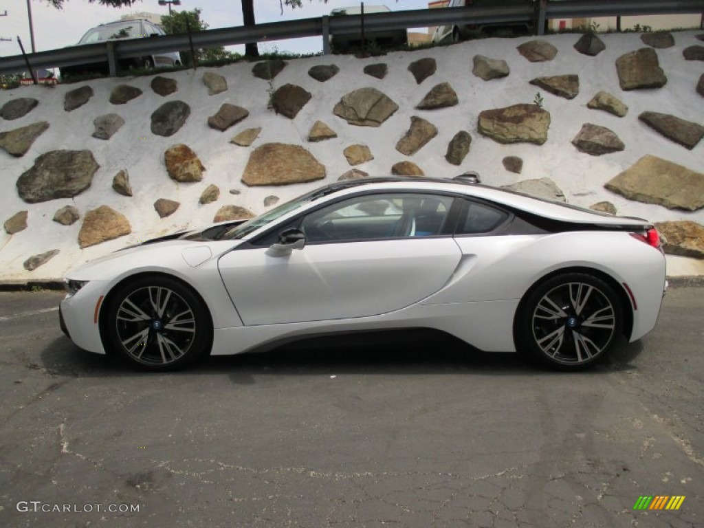 Crystal White Pearl Metallic 2015 BMW i8 Mega World Exterior Photo #105641184