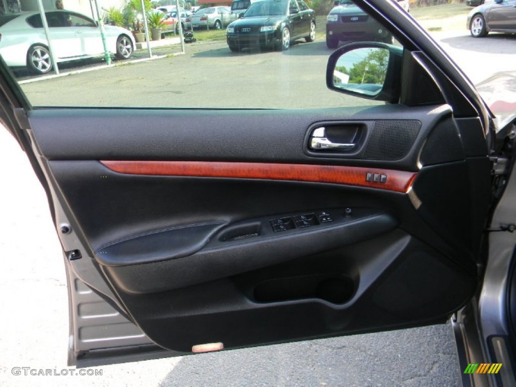 2007 G 35 Journey Sedan - Platinum Graphite Metallic / Graphite Black photo #17