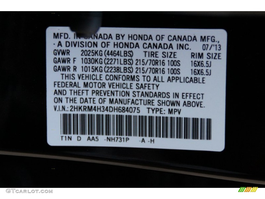 2013 CR-V LX AWD - Crystal Black Pearl / Black photo #28