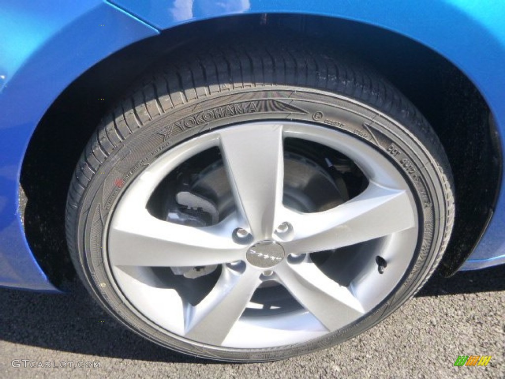 2015 Dart GT - Laser Blue Pearl / Black/Ruby Red Accent Stitching photo #2