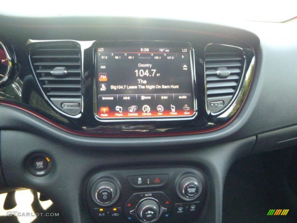 2015 Dart GT - Laser Blue Pearl / Black/Ruby Red Accent Stitching photo #18